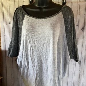 Women’s Shimmer Sleeved Cold Shoulder Top Soul Cafe XL
